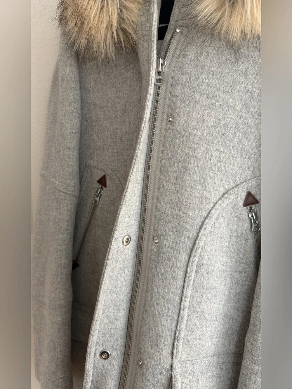 J. Crew Women's Chateau Stadium
Cloth Wool Felt Faux Vegan Fur
Hood Jacket Coat - Picture 5 of 10